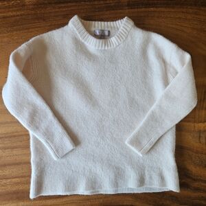 J.Crew Cream Lamb's Wool Crew Neck Sweater Women's XXS